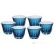 PRESTIGE Ensemble de 6 verres à expresso, verre de qualité supérieure, peint à la main, design moderne et élégant.
