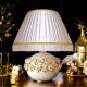 Lampe de table artistique en céramique de style baroque, détail en or 24 carats, Made in Italy