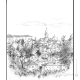 SANTA CROCE DEL SANNIO Dessin au stylo sur toile moderne Made in Italy 