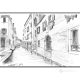 SCUDI S.TEMITA - VENISE Dessin au crayon sur carton moderne Made in Italy 
