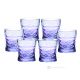 SOUND Ensemble de 6 authentiques verres à eau modernes peints à la main en verre de qualité supérieure.