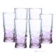 SOUND Ensemble de 6 authentiques verres à eau modernes peints à la main en verre de qualité supérieure.