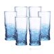 SOUND Ensemble de 6 authentiques verres à eau modernes peints à la main en verre de qualité supérieure.
