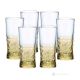 SOUND Ensemble de 6 authentiques verres à eau modernes peints à la main en verre de qualité supérieure.