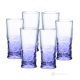 SOUND Ensemble de 6 authentiques verres à eau modernes peints à la main en verre de qualité supérieure.