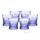 SOUND Ensemble de 6 authentiques verres à eau modernes peints à la main en verre de qualité supérieure.