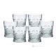 SOUND Ensemble de 6 authentiques verres à eau modernes peints à la main en verre de qualité supérieure.