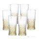 SOUND Ensemble de 6 verres à boisson authentiques et modernes peints à la main en verre de qualité supérieure.