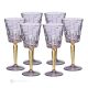 SQUARE Ensemble de 6 verres à eau authentiques peints à la main en verre de qualité supérieure.