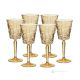 SQUARE Ensemble de 6 authentiques verres à vin à pied peints à la main en verre de qualité supérieure.