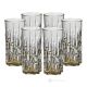 SQUARE Ensemble de 6 verres à boisson authentiques et modernes peints à la main en verre de qualité supérieure.
