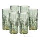 SQUARE Ensemble de 6 verres à boisson authentiques et modernes peints à la main en verre de qualité supérieure.