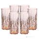 SQUARE Ensemble de 6 verres à boisson authentiques et modernes peints à la main en verre de qualité supérieure.