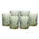 SQUARE Ensemble de 6 authentiques verres à eau modernes peints à la main en verre de qualité supérieure.