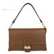 Sac main et bandoulière femme ROMINA, cuir véritable artisanal, cognac