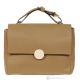 Sac main et bandoulière femme CARRIE, cuir véritable artisanal, cognac