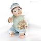 TEDDY - Poupée d'art italienne, réalisée en porcelaine fine.