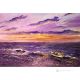 UNE SOIRÉE D'ÉTÉ Peinture acrylique moderne sur toile Made in Italy 