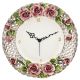 PINK CLOCK Horloge murale artistique en céramique de style baroque, authentique faite et peinte à la main Made in Italy