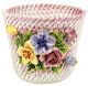 PORTE-POT DE FLEURS 1 Porte-plantes en céramique Créations Artistiques Feuille d'Or 24 carats Fabriqué en Italie