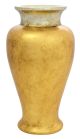 VASE OR Vase en Céramique Créations Artistiques Feuille d'Or 24k 925Ag Fait Main Made in Italy