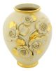 BRIO ROSE VASE Vase en Céramique Créations Artistiques Style Baroque Or 24 carats Fabriqué en Italie