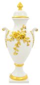 VASE ROSE NOBLE Vase en céramique Créations Artistiques Style Baroque Or 24 carats Fabriqué en Italie