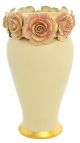 GIOIA ROSE VASE Vase en céramique Créations Artistiques Style Baroque Or 24 carats Fabriqué en Italie