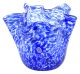 FAZZOLETTO MACETE MURRINE Centre de Table Murano Verre Feuille d'Argent Vase Murrine Venise