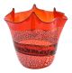 BANDE D'ARGENT FAIT MAIN Pièce maîtresse Vase en verre de Murano 925 Feuille d'argent Venise