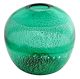 VASE BANDE ARGENT Verre de Murano Feuille d'Argent Vase de Venise Fait Main