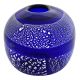 VASE BANDE ARGENT Verre de Murano Feuille d'Argent Vase de Venise Fait Main