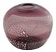 VASE BANDE ARGENT Verre de Murano Feuille d'Argent Vase de Venise Fait Main