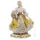 GENTLEWOMAN AU PRINTEMPS AVEC DENTELLE Statue Statue Capodimonte Porcelaine Faite à la main Made in Italy