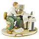 PROGRAMMATEUR Statue Statue Capodimonte Figurine en Porcelaine Faite à la Main Made in Italy