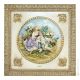 RENCONTRE ROMANTIQUE Tableau bas-relief en porcelaine de Capodimonte Made in Italy