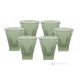 DEBBY Ensemble de 6 authentiques verres à eau modernes peints à la main en verre de qualité supérieure.