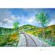 VERS LA MAISON Peinture acrylique moderne sur toile Made in Italy 
