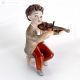 VITO Figurine de musicien avec violon, pure porcelaine d'art italienne.