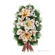 ORCHIDÉES - Branche de fleurs à suspendre, porcelaine fine de Capodimonte, décorative