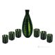 MURRINE LIQUEUR Ensemble de 6 verres à shot avec bouteille en verre de Murano Fabriqué en Italie